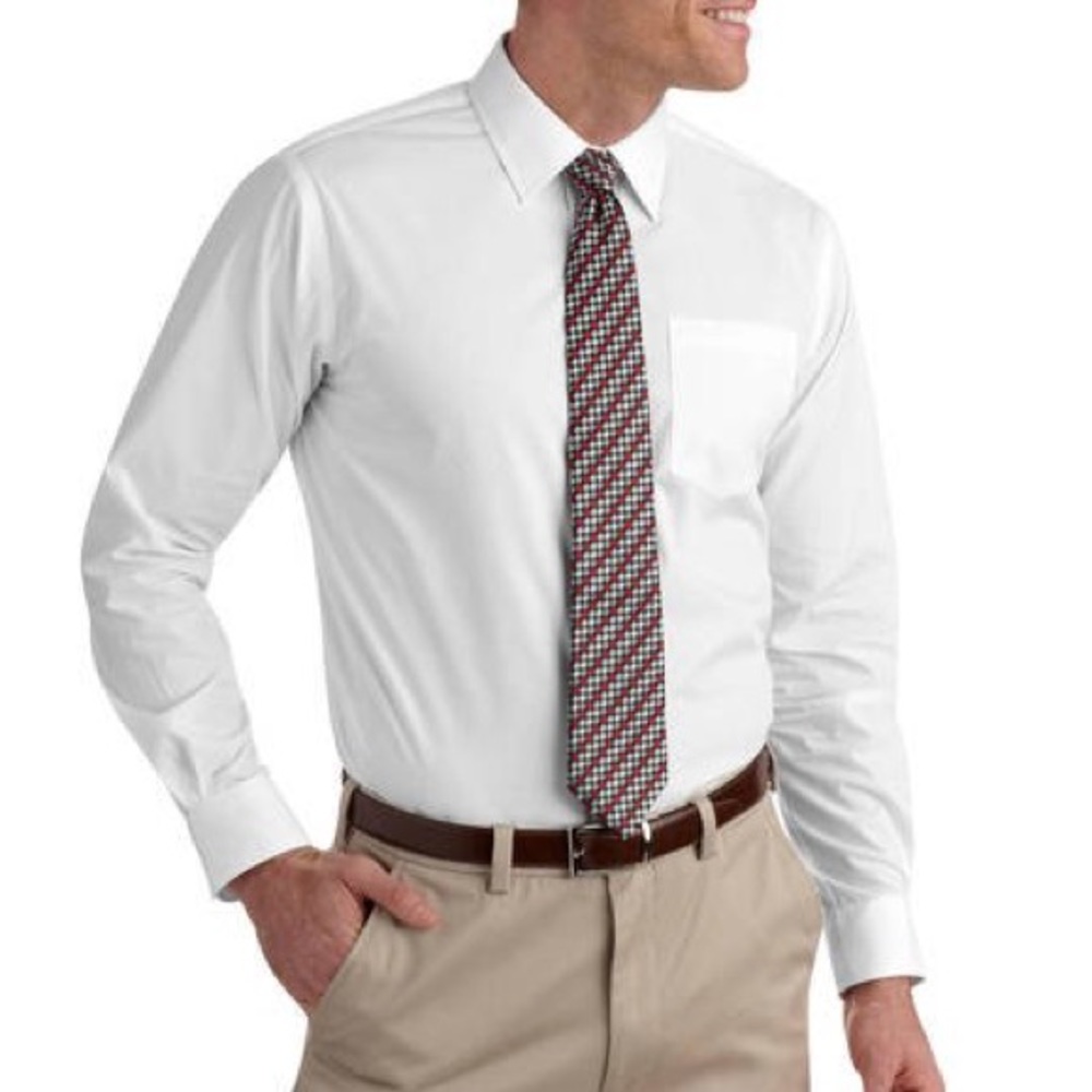 DKNY The Uptown Shirt Long Sleeve Button Down Dress Shirt White Top Medium